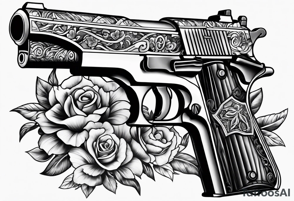 pistol tattoo idea