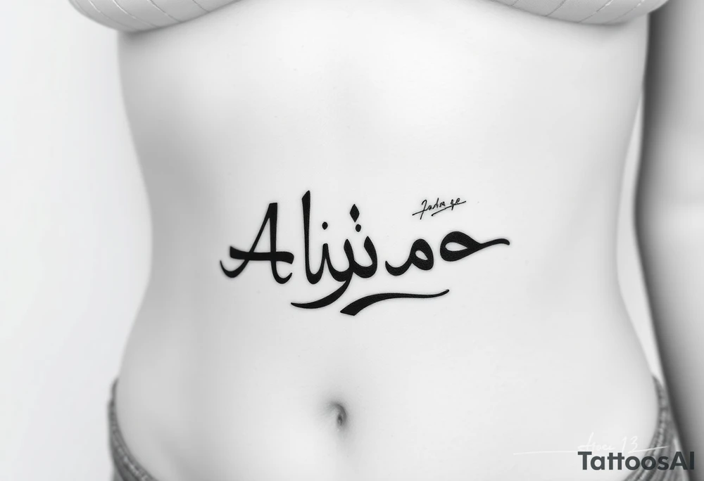 Ahmee as a script tattoo idea