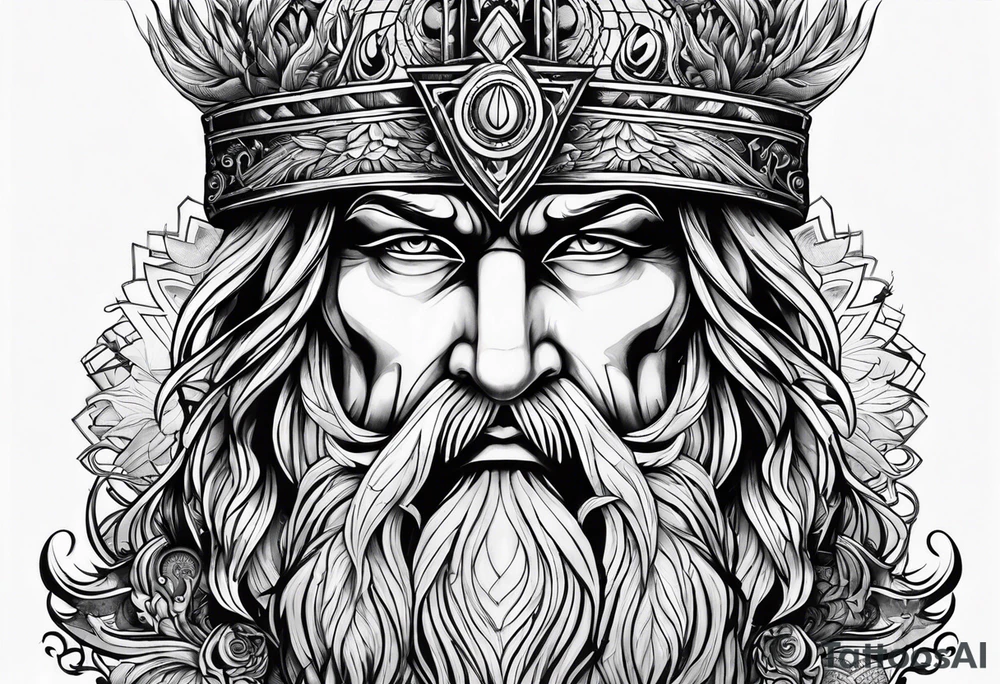 nordic god eye scar odin tattoo idea