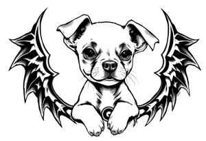 hot puppy goth girl tattoo idea