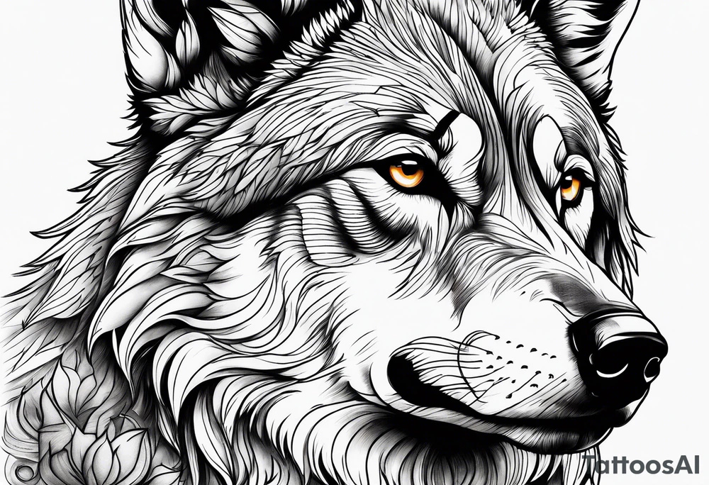 A wolf tattoo idea