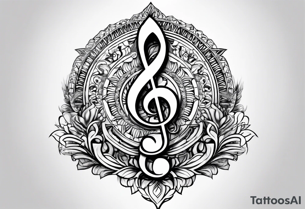 Clef de sol balance justice tattoo idea