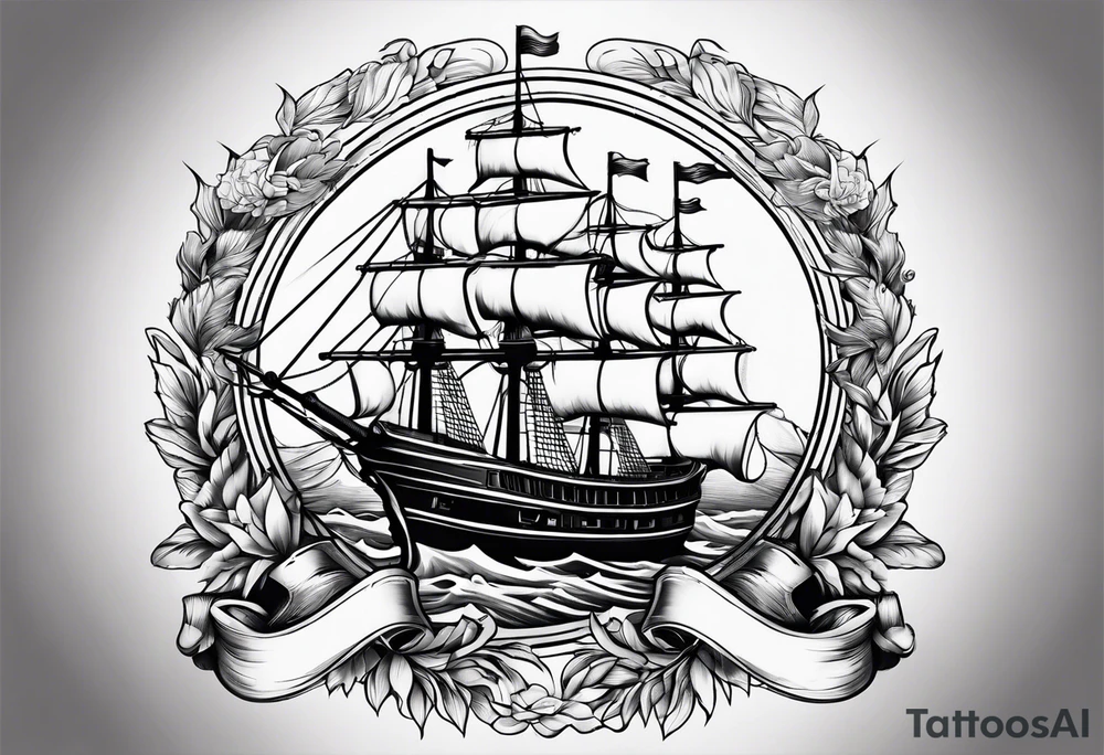 Ship anchor tattoo idea