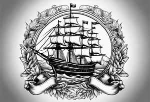 Ship anchor tattoo idea