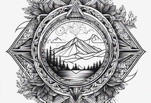 Create a running tattoo with the distances of 5k, 10k, 13.1, 26.2 tattoo idea