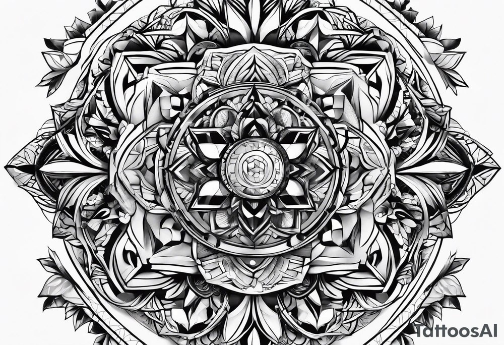 Geometri sfasata tattoo idea