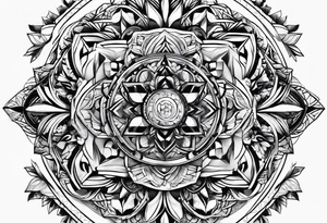 Geometri sfasata tattoo idea