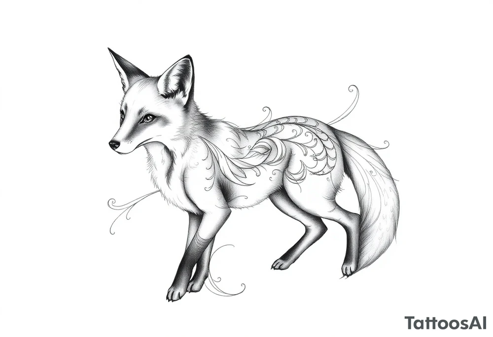 adult fox tattoo idea