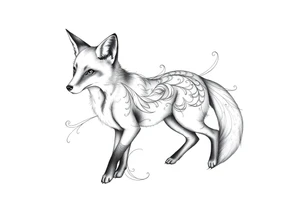 adult fox tattoo idea