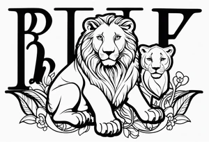 Name bentley with a lion cub tattoo idea