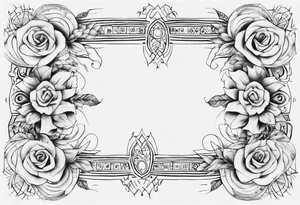 Fine line tattoo which will wrap around ankle horizontally which is larger in the centre tattoo idea
