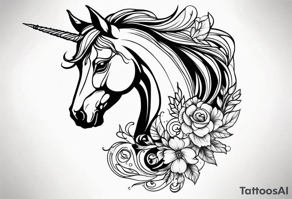 Unicorn tattoo idea