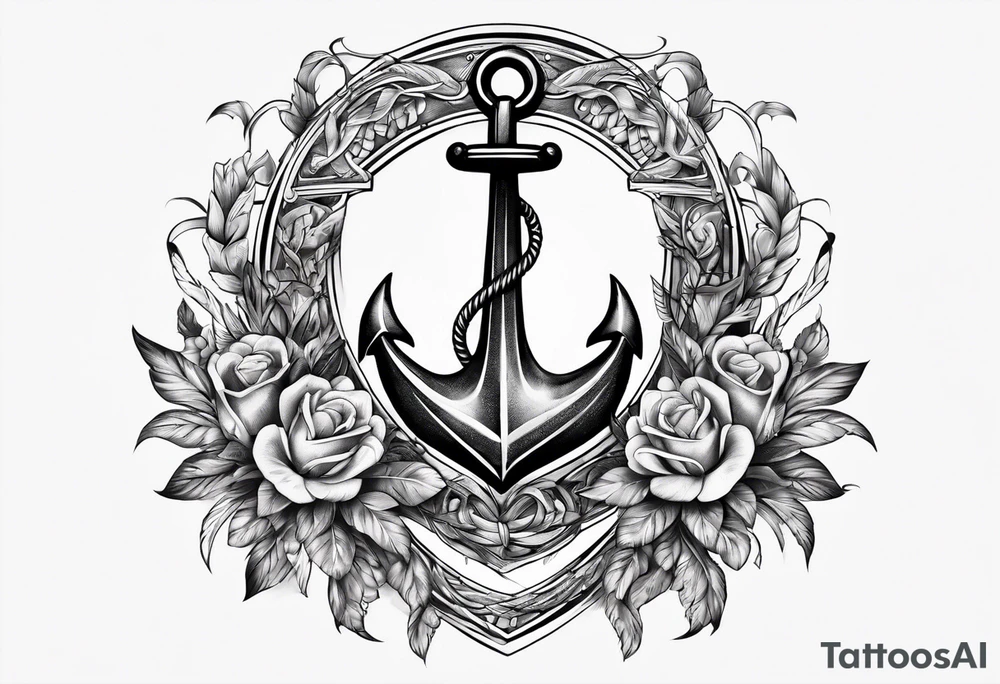 Sailor tattoo of 2 anchors crossed in the middle tattoo idea