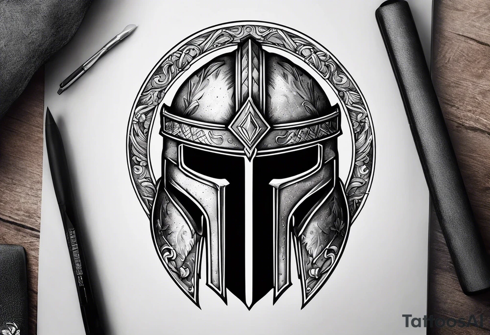 Spartan shield tattoo idea
