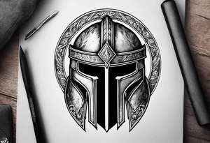 Spartan shield tattoo idea