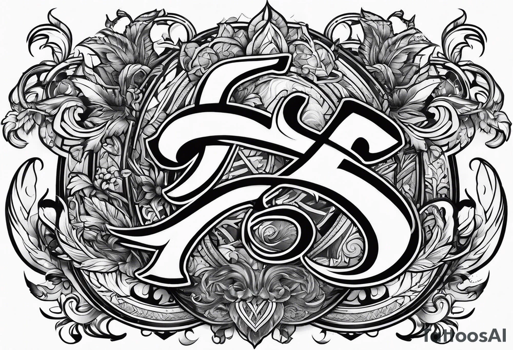 FF lettering tattoo idea