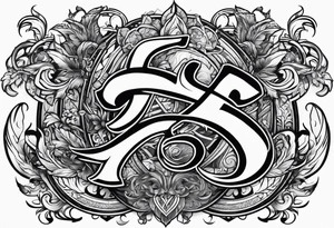 FF lettering tattoo idea