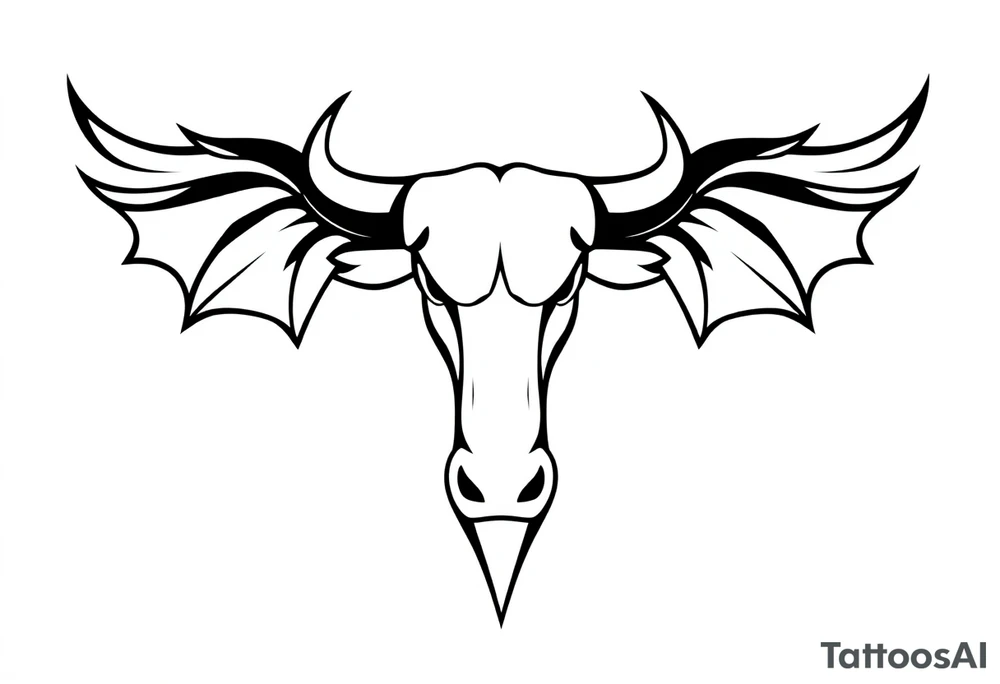 Symbol for complete surrender to master bull tattoo idea