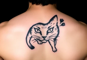 black cat tattoo idea
