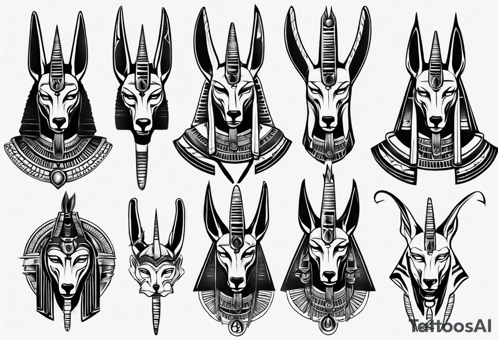 Egyptian god Anubis tattoo idea