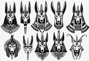 Egyptian god Anubis tattoo idea