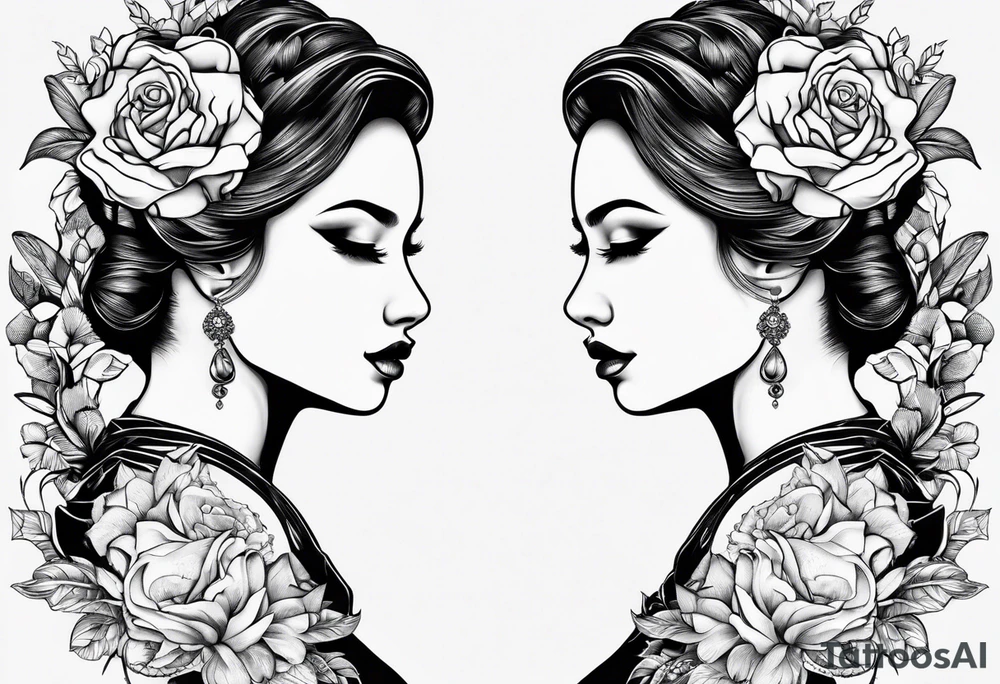 Matching twin tattoos for brother and sister Gemini twins tattoo idea