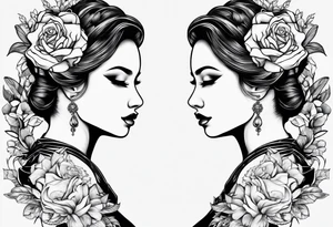 Matching twin tattoos for brother and sister Gemini twins tattoo idea
