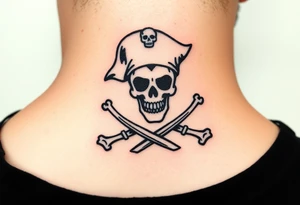 Blackbeards Jolly Roger tattoo idea