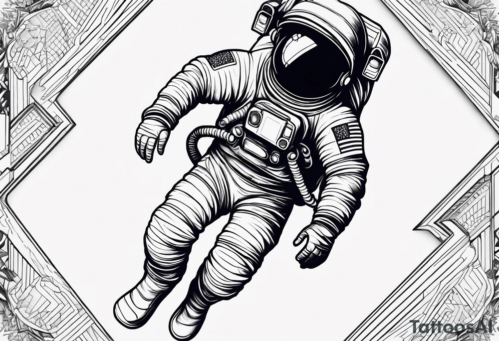 astronaut in space tattoo idea