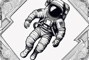 astronaut in space tattoo idea