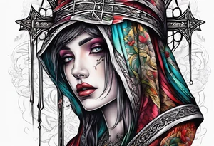 begging at the cross tattoo idea
