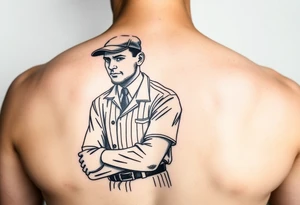 Baseball umpire wearing a chef outfit
\ tattoo idea