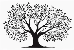 Abstract tree silhouette tattoo idea