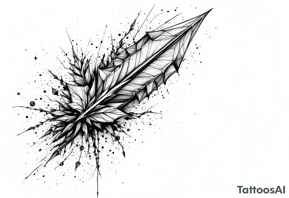 one  arrow  that look down tattoo idea