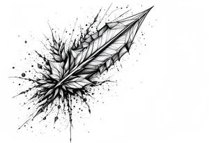 one  arrow  that look down tattoo idea
