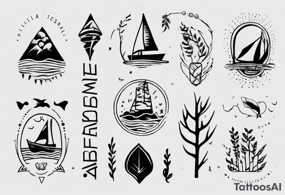 The word "MILLSEA", with an outdoors vibe tattoo idea