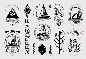 The word "MILLSEA", with an outdoors vibe tattoo idea