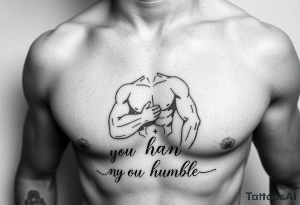 becoming the best man you can be, maturing, growth, be confident, being humble tattoo idea