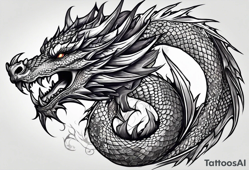 dragon skin tattoo idea