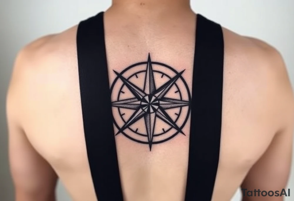 Compass rose tattoo idea