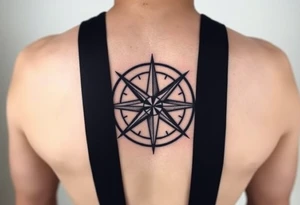 Compass rose tattoo idea
