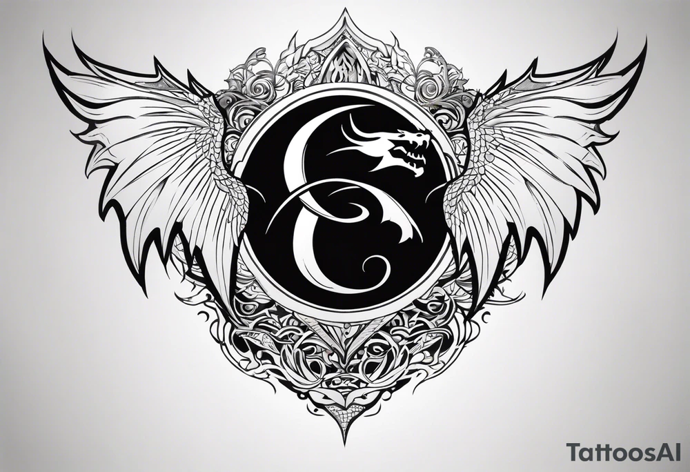 Dragon wings tattoo idea
