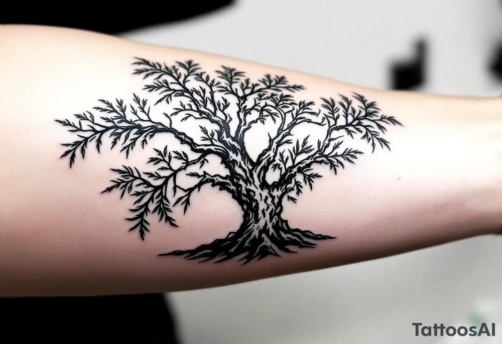 Breadfruit tree tattoo idea