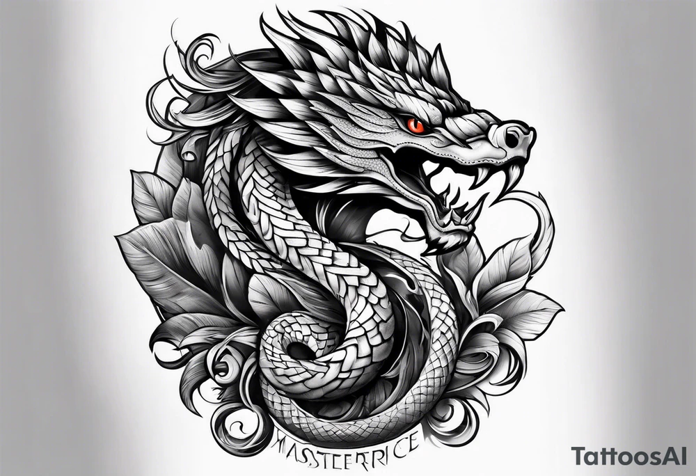quetzalcoatl snake sleeve tattoo idea
