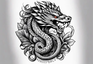 quetzalcoatl snake sleeve tattoo idea