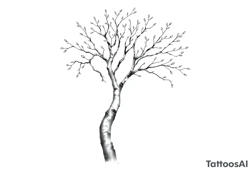 birch tree tattoo idea