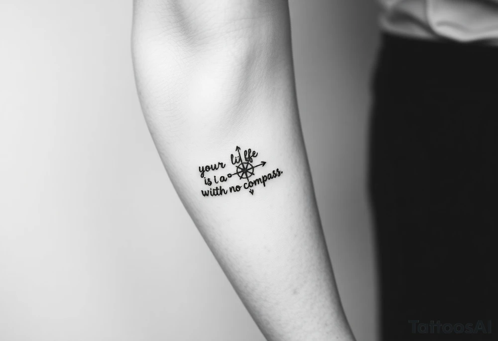 your life is a map with no compass tattoo idea