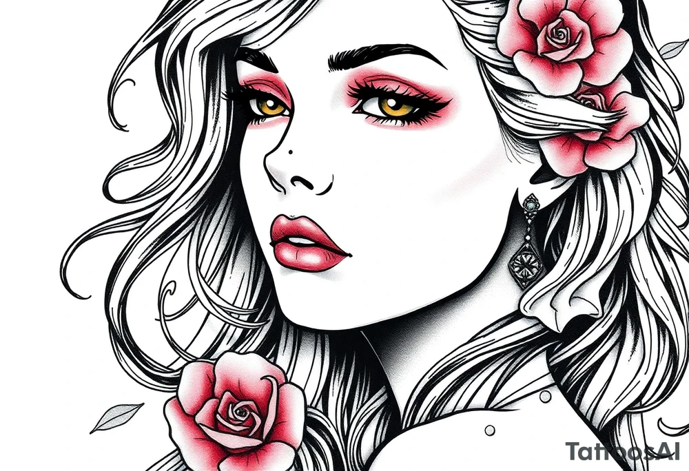 psychotic hot girl tattoo idea
