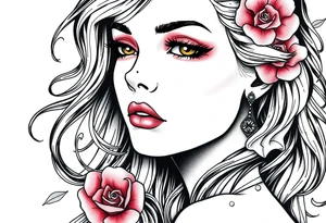 psychotic hot girl tattoo idea