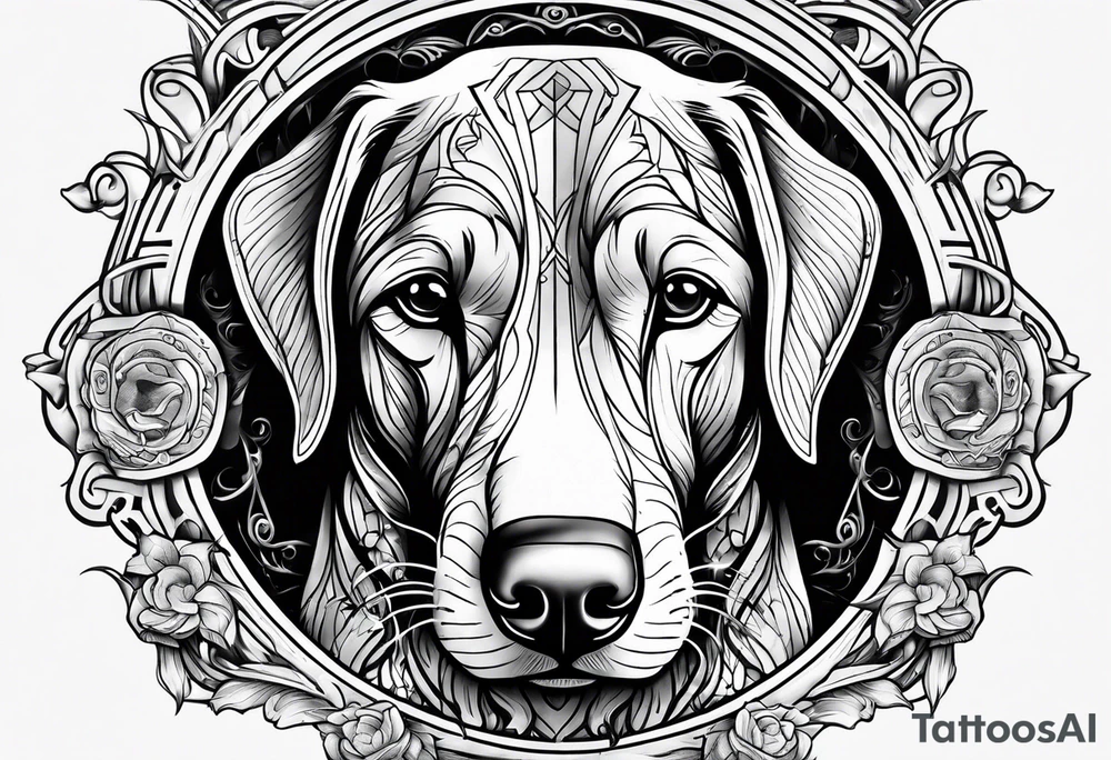Dog memorial tattoo idea